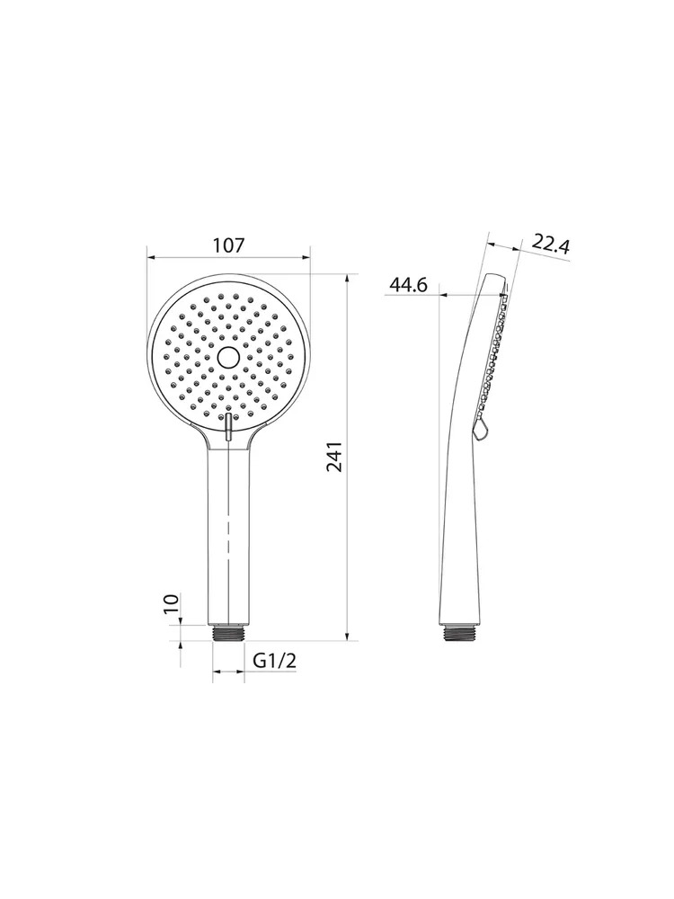 Лейка для душа, белая матовая, IDDIS Ray RAY3F0Wi18  в Муроме