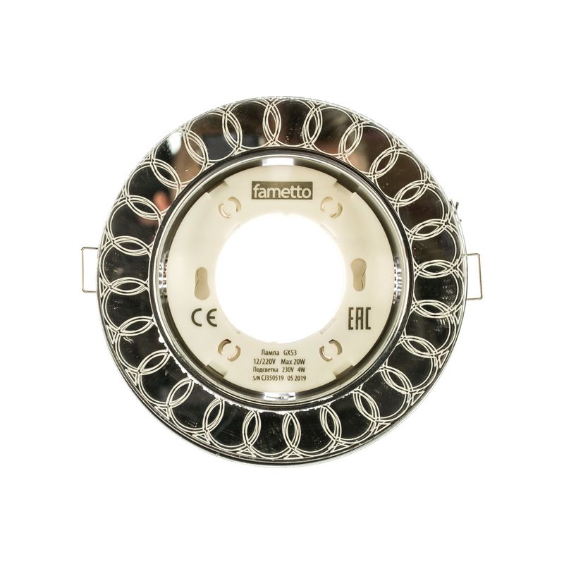 DLS-L157 GX53 GLASSY/CLEAR 3D Светильник декор. Встраив. Luciole. Металл/стекло. Зеркальный/Прозрачн  в Муроме