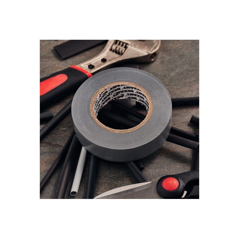 KR-09-2208 Изолента ПВХ KRANZ 0.13х19 мм, 25 м, серая (5 шт./уп.)  в Муроме