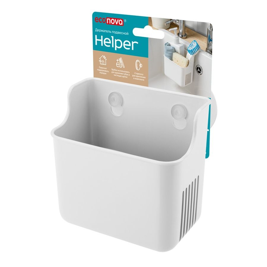 Держатель подвесной на  присосах HELPER, 127х90х124 ММ (Белый)  в Муроме
