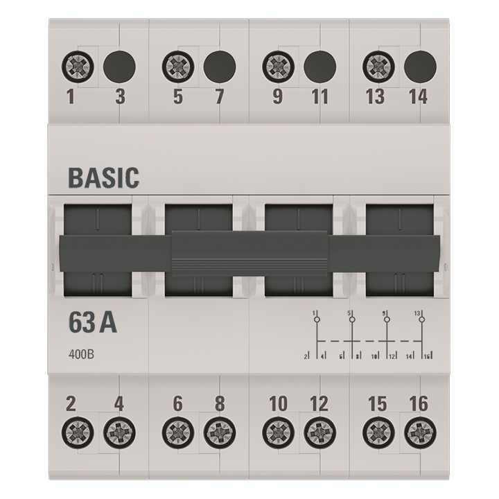 Трехпозиционный переключатель 4P 63А Basic  в Муроме