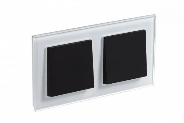 ATN320102 Рамка двухпостовая ATLASDESIGN NATURE, СТЕКЛО БЕЛЫЙ  в Муроме