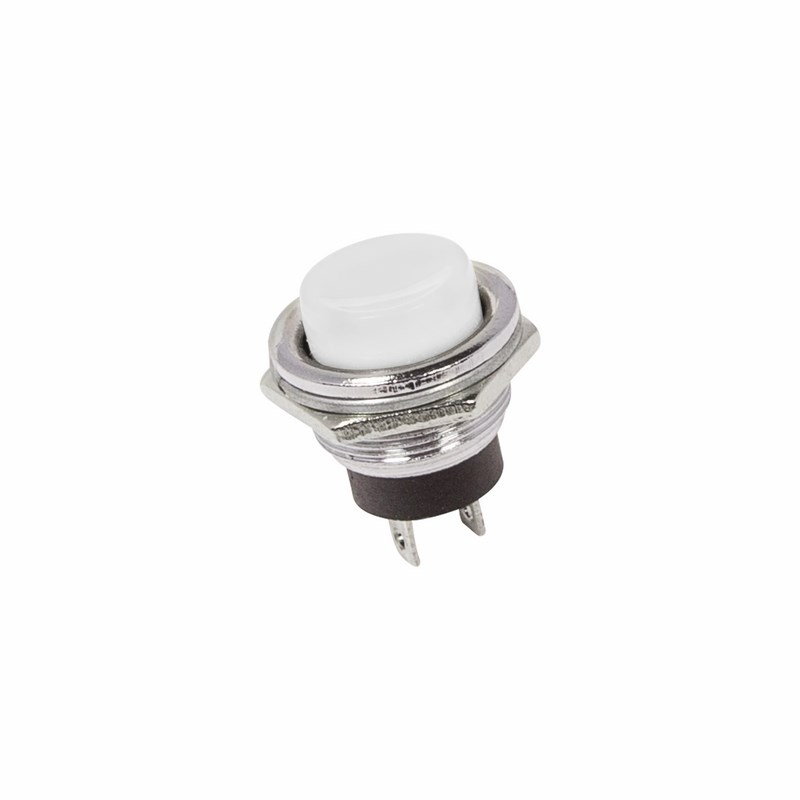 36-3355 Выключатель-кнопка  металл 250V 2А (2с) (ON)-OFF  Ø16.2  белая  REXANT  в Муроме