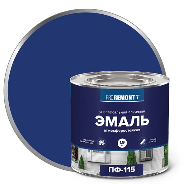Эмаль ПФ-115 "PROREMONT"   1.9  кг синий 3/264  в Муроме