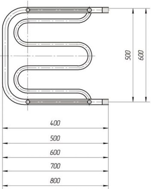 Полотенцесушитель ПМ1 60*40П  в Муроме