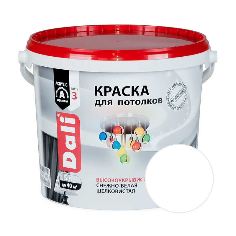 Краска ДАЛИ акриловая д/потолков  5л.    1/60  в Муроме