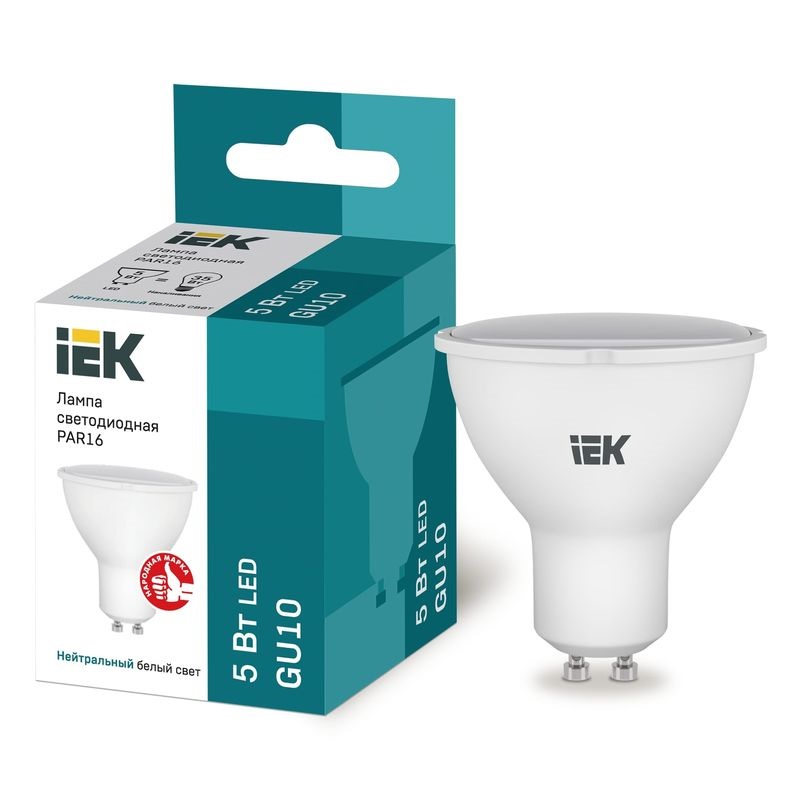 Лампа светодиодная LED 5вт 230в GU10 белый ECO (IEK)  в Муроме