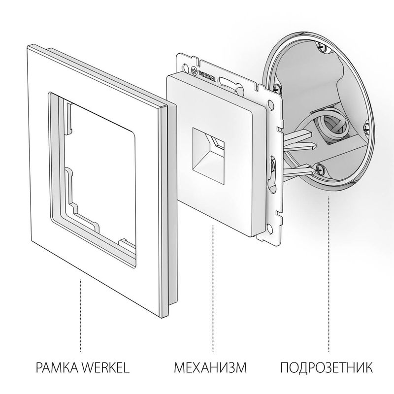 Розетка Ethernet RJ-45 (серебряный) W1181006  в Муроме