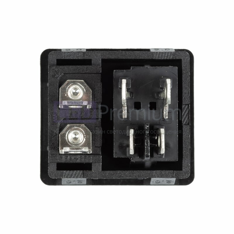 36-2284 Выключатель клавишный 250 V 6 А (4с) ON-OFF черный с штекером C8 2PIN  REXANT  в Муроме