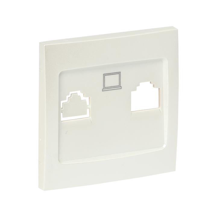 Валенсия лицевая панель розетки RJ-45 1-местная жемчуг EKF PROxima	  в Муроме