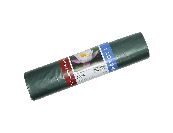 Мешки д/мус. 240л. "ЧИСТОТА " 30мкм.(10шт/рул) (30рул/кор)   в Муроме