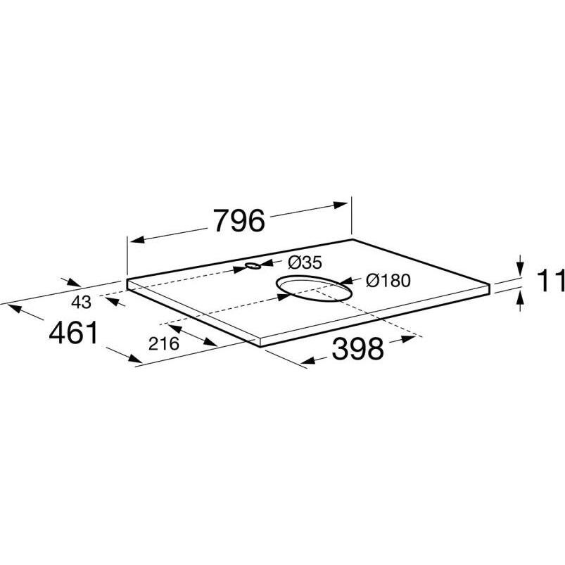 PILAR столешница 800 A857674522  в Муроме