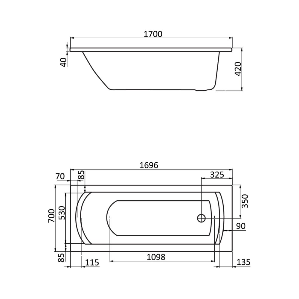 Santek ванна на раме Монако 170x70+с/п  1WH111979  в Муроме