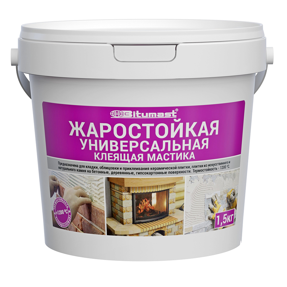 Жаростойкая мастика 1,5 кг Bitumast /6  в Муроме