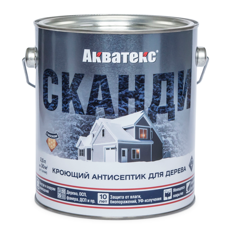 Акватекс СКАНДИ антисептик д/ дерева   2,5 л фьорд  /4  в Муроме