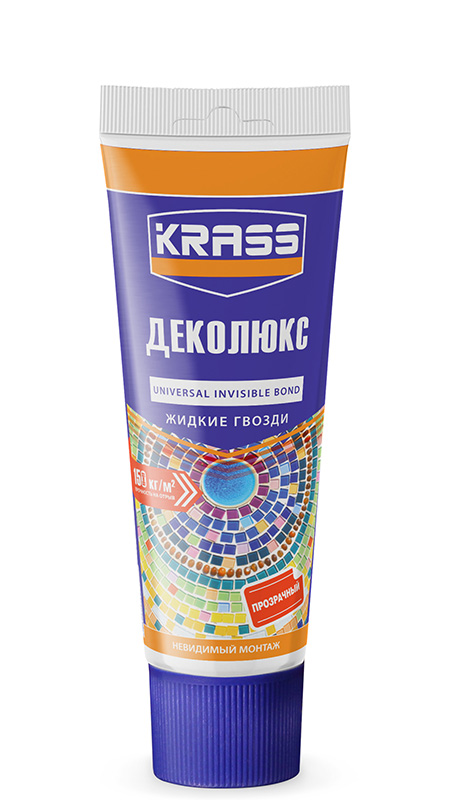Клей KRASS ЖГ Деколюкс невидимый монтаж 250 мл 12/960  в Муроме