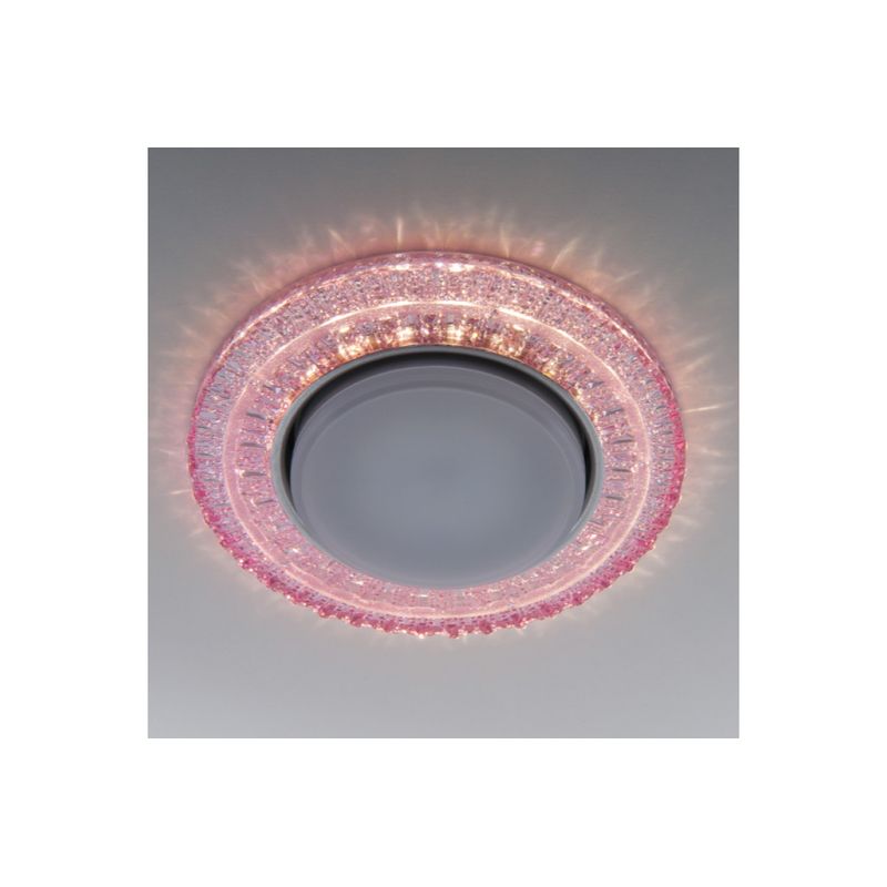 Встраиваемый точечный светильник с LED подсветкой 3028 GX53 PK розовый ххх  в Муроме