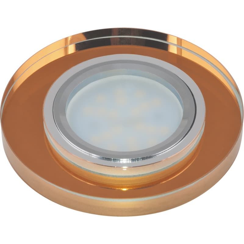 DLS-P106 GU5.3 CHROME/BRONZE Светильник декоративный встраиваемый ТМ "Fametto", серия "Peonia". Без   в Муроме