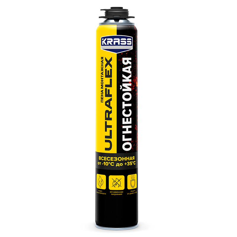 Пена огнестойкая KRASS ULTRAFLEX  пистолет. 0,7л 12/612  в Муроме