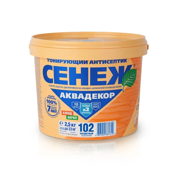 Сенеж Х2 аквадекор 102  2,5 кг бесцветный /2  в Муроме