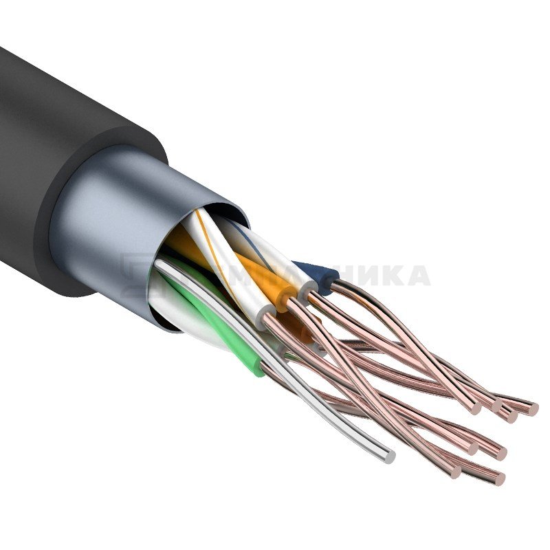Кабель наружный FTP 4PR 24AWG, CAT5e (OUTDOOR) (бухта 305 м) REXANT 01-0146   в Муроме