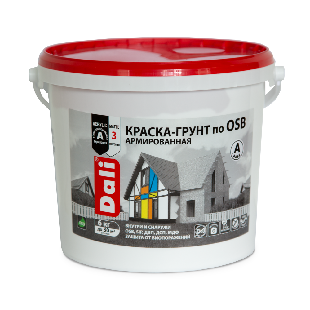 Краска-грунт по OSB армированная (база А) DALI  6 кг    1/60  в Муроме