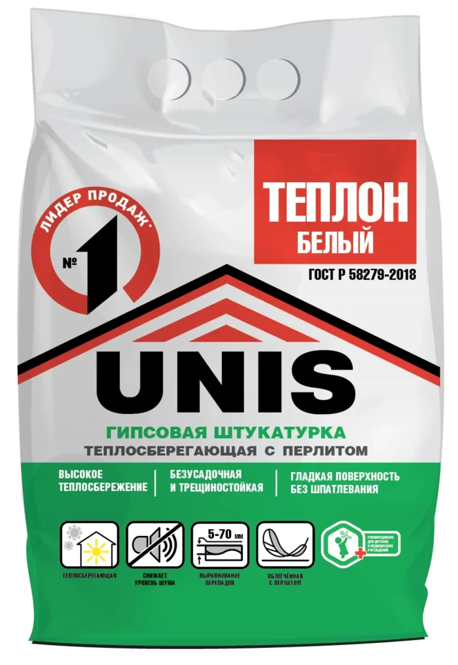 ТЕПЛОН БЕЛЫЙ штукатурная сухая смесь  5 кг/120  в Муроме