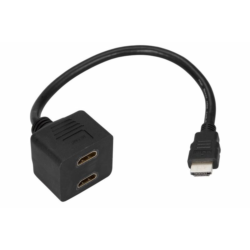 Переходник штекер HDMI - 2 гнезда HDMI, провод  REXANT 17-6832   в Муроме