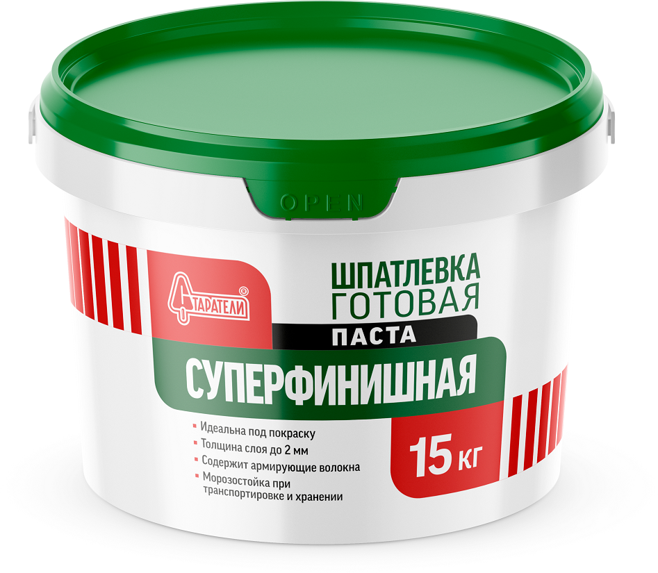 Шпатлевка готовая суперфинишная паста Старатели 15 кг/44  в Муроме