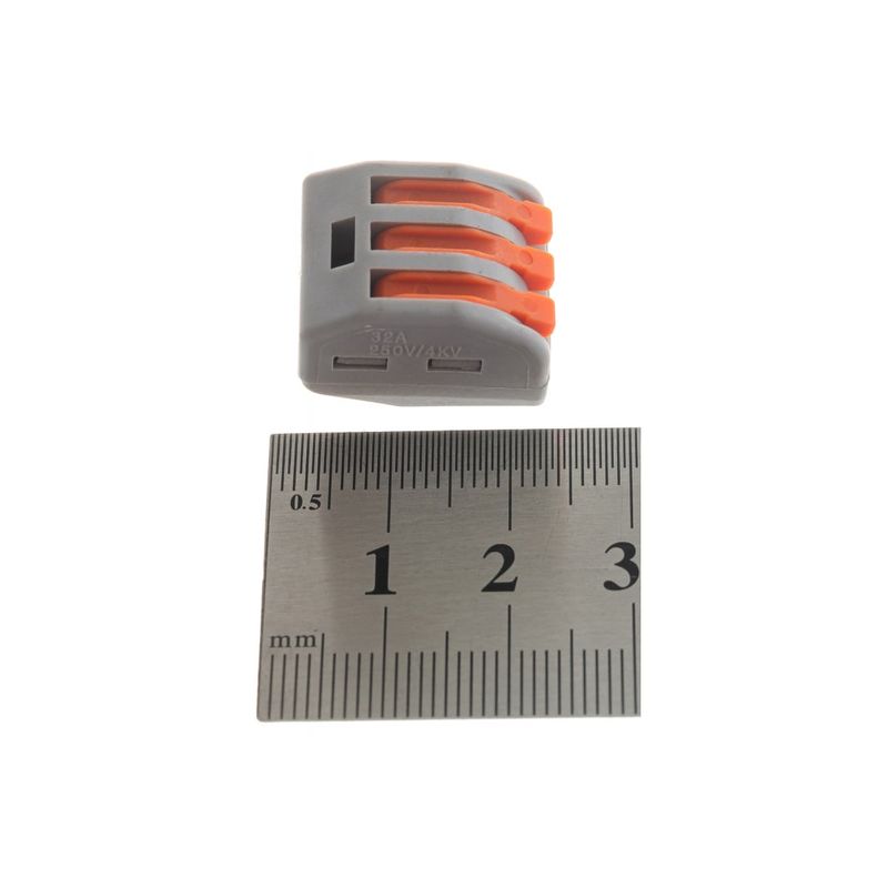 07-5253-4 Универсальная клемма 3-проводная,  серая (0,08-2,5/4 мм²) (50 шт./уп.) REXANT  в Муроме