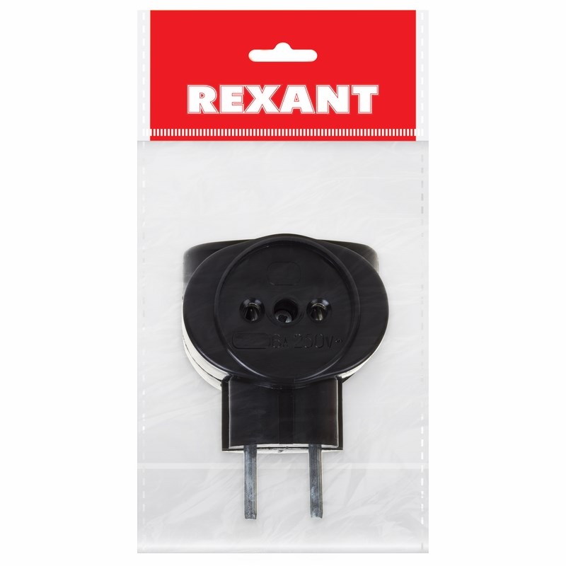 11-1064-1 Тройник электрический биметалл 220 В 6 А черный REXANT  в Муроме
