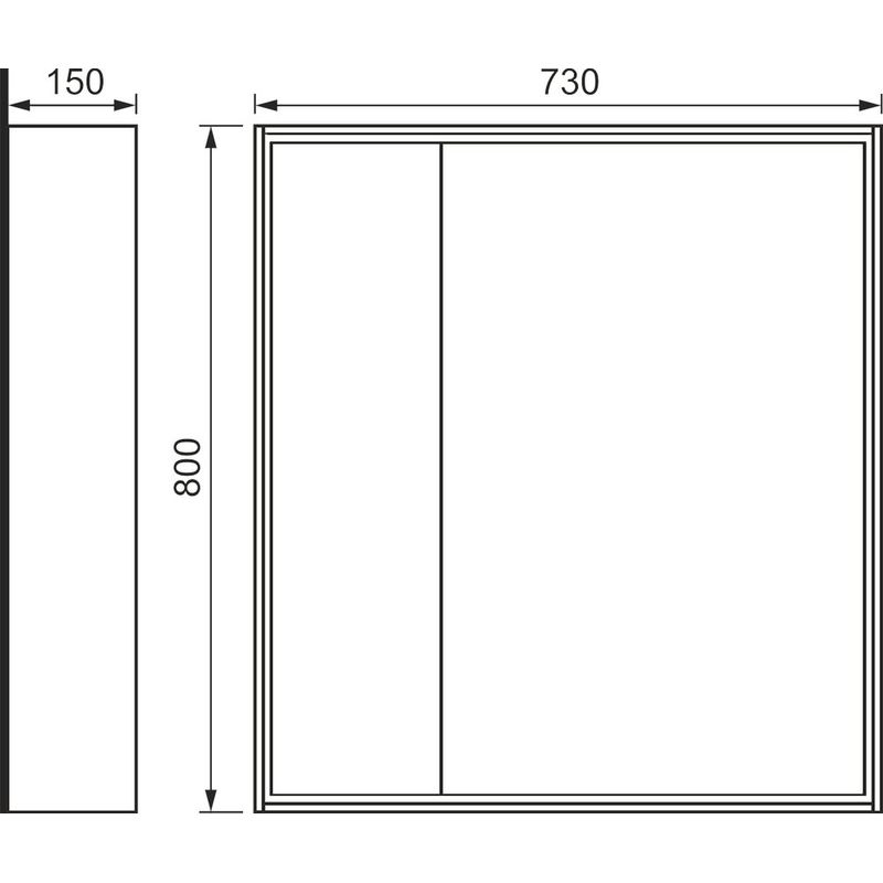 Зеркало-шкаф Frame 75 Дуб трюфель с подсветкой, розеткой  в Муроме
