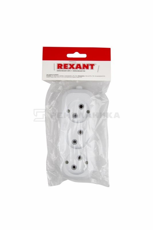 11-8703 Колодка 3 гнезда без заземления Rexant  в Муроме