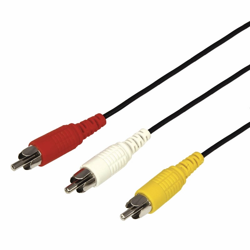 17-0202 Шнур 3 RCA - 3 RCA, длина 1,5 метра, черный REXANT з  в Муроме
