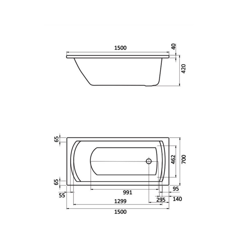 Santek ванна на раме Монако 150x70+с/п (1WH111976)  в Муроме