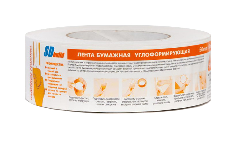 Лента углоформирующая бумажная SDbuild Prof (90м) (15шт) 2748  в Муроме