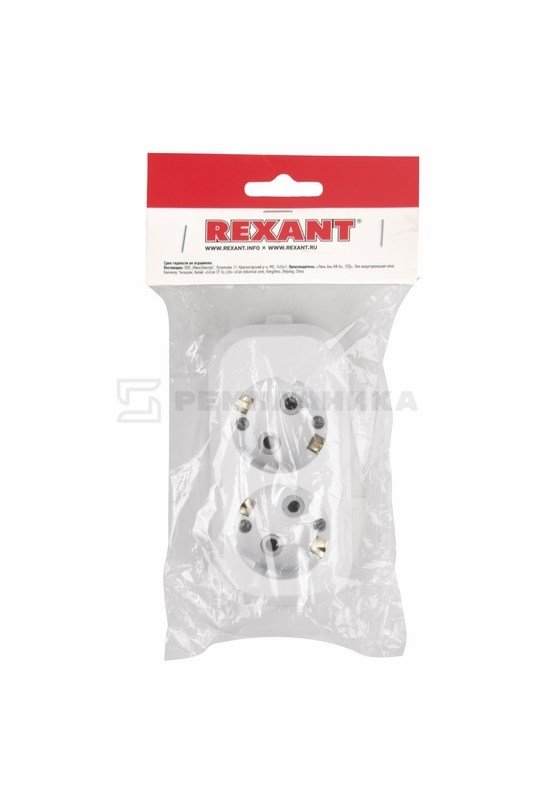 11-8702 Колодка 2 гнезда с заземлением Rexant  в Муроме
