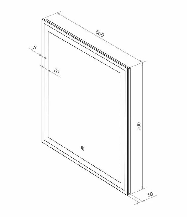 Зеркало Taranto Led 600x700  в Муроме