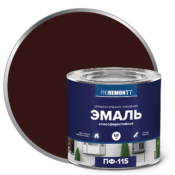 Эмаль ПФ-115 "PROREMONT"   1.9  кг шокол.-коричневый 3/264  в Муроме