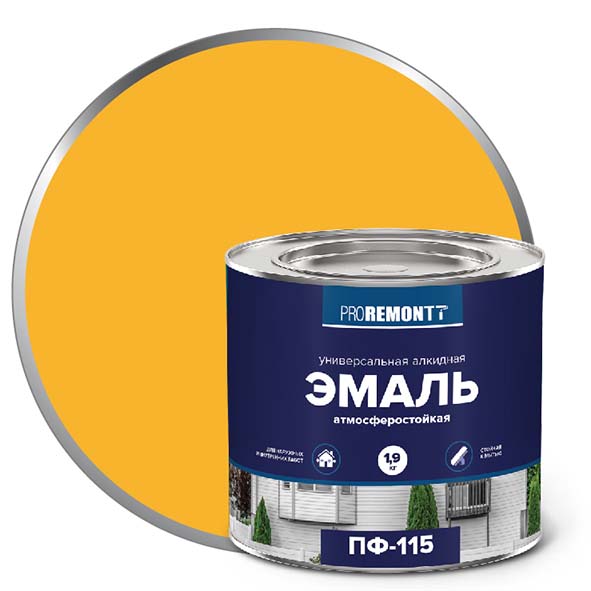 Эмаль ПФ-115 "PROREMONT"   1.9  кг желтый 3/264  в Муроме