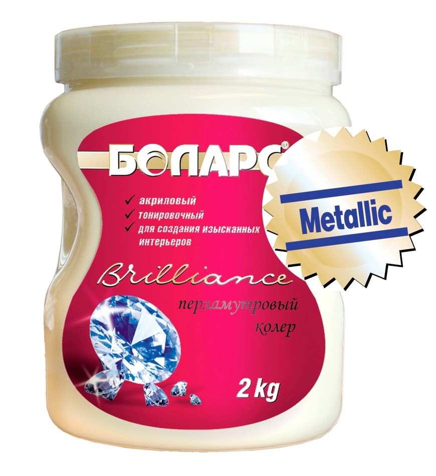 Краска Vavilon-Briliance Металлик (М010 серебро)  2 кг (Основа)  в Муроме