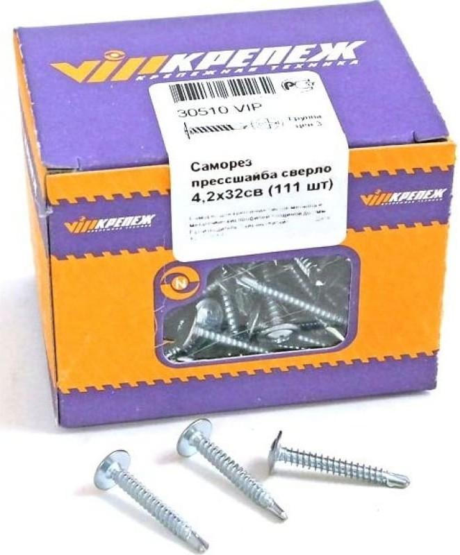 30510 VIP Саморез прессшайба сверло 4,2/32 (111шт)  в Муроме